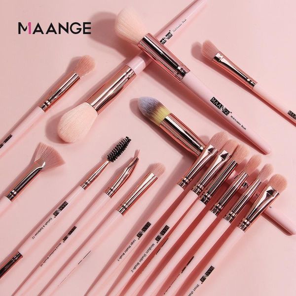 

makeup brushes maange 15 pcs/set professional set eye shadow foundation powder blending blush cosmetic beauty tool brush kit