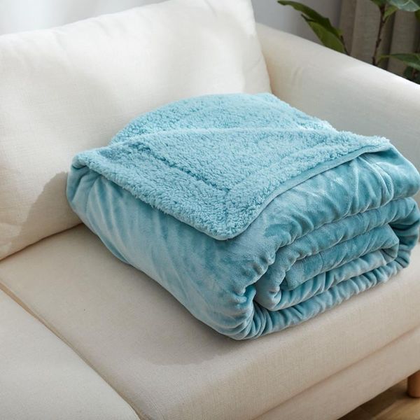 Decken Polyester Sherpa Decke für Bett Plain Berber Fleece Überwurf Winter Sofa Couch Abdeckung Warm Schal Cape