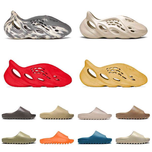 

men women foam runner sandals moon gray slipper desert sand mens slide core orange soot slippers zly, Black