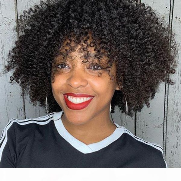 

afro kinky curly u part wig 180% density brazilian virgin human hair upart wigs kinky middle part wigs for black woman dolago, Black;brown