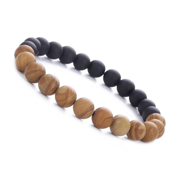 

beaded, strands 8mm wood grain beads handmade beaded bracelets men's fashion jewelry yu yoga hand bracelet charms, Black