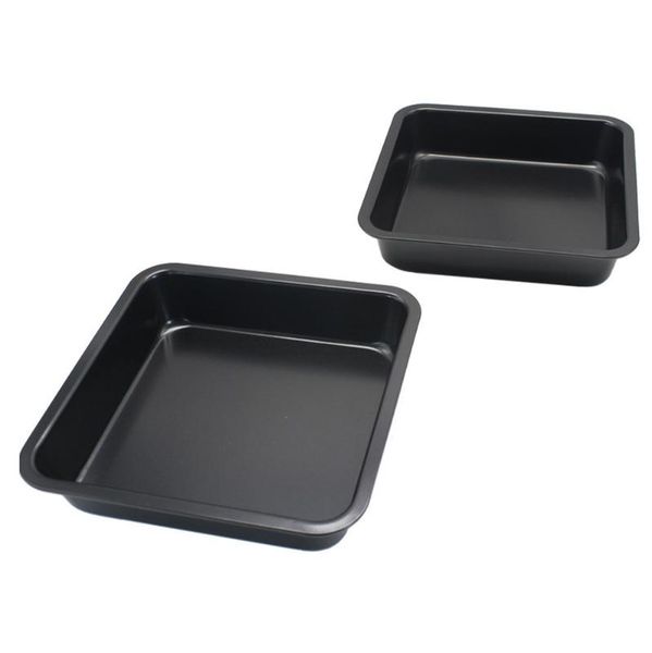 

tools & accessories mini square cake pan 8 inch baking non-stick bakeware dishes pastry tray oven rolling #yl10