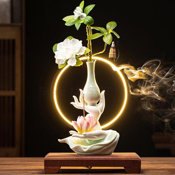 

fragrance lamps backflow incense creative decoration ceramic bergamot lotus aloe sandalwood living room desktop