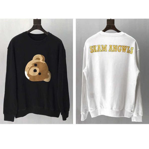 

brand p/alm chao angel pa angel/s bear print sweater roid, White;black