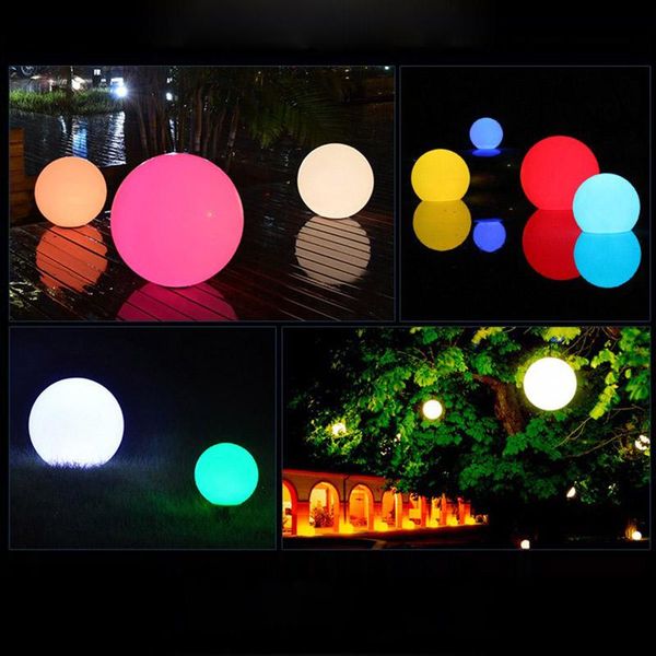 

led ball lamp color changing steady rgb light rechargeable swimming pool garden decoration ball night lights
