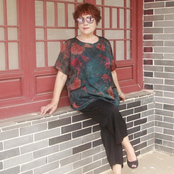 

women's two piece pants elegant short sleeve summer and high waist outfits for women casual loose print set pullover fashion h377, White