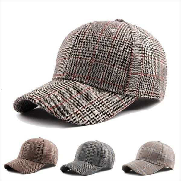 

womens winter hat mens baseball cap snapback plaid lattice retro woman accessori warmth thin woolen sun kpop bqm009, Blue;gray