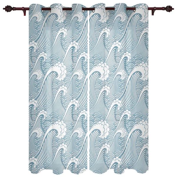 

translucent curtains water wave japanese-style valance window curtains living room bedroom