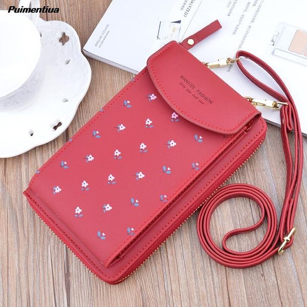 

cross body wallet women diagonal pu multifunctional mobile phone clutch bag ladies purse large capacity travel card holder female handbags
