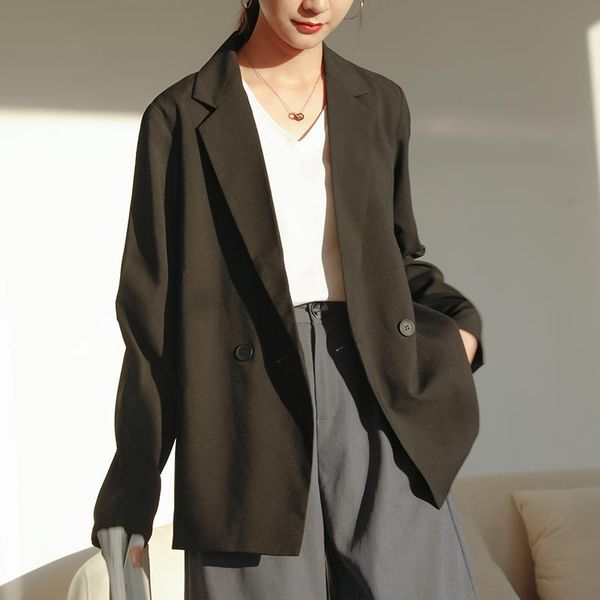 

women's suits & blazers blazer british style jacket casual loose small suit, White;black