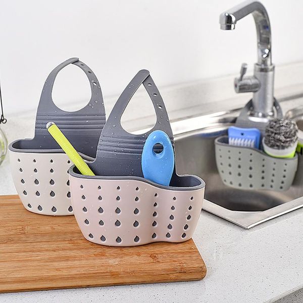 

kitchen storage & organization baskets portable home pvc hanging drain bag basket bath tools sink holder useful beautiful tool