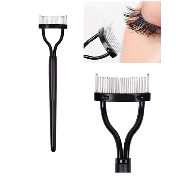 

eyelash curler in stock 1pcs women's comb lash separator mascara lift curl metal brush beauty makeup lashes essential tool gift
