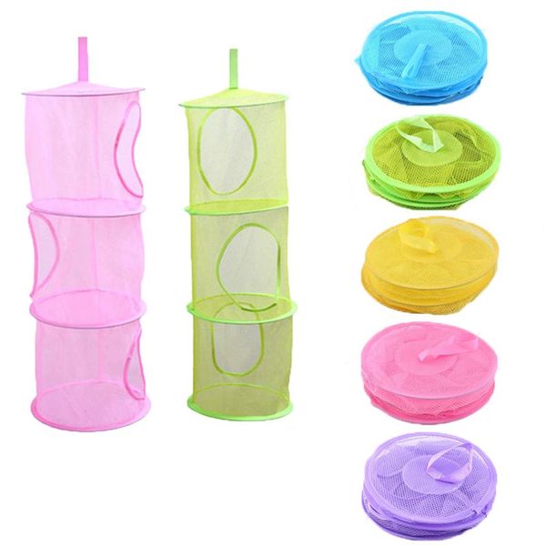 

storage baskets 3-layer hanging net bra drying basket bedroom door mesh bag closet clothes sundries organizer