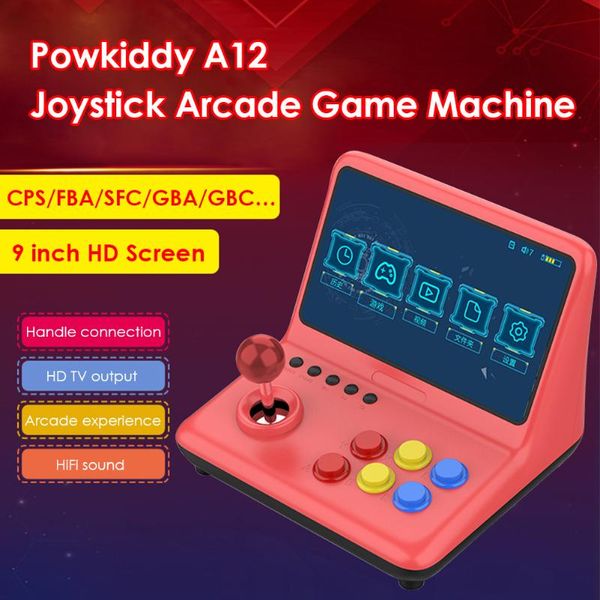 

a12 9 inch arcade joystick game console 32gb 2000 games stick gaming video gamepad 1024*600 resolution