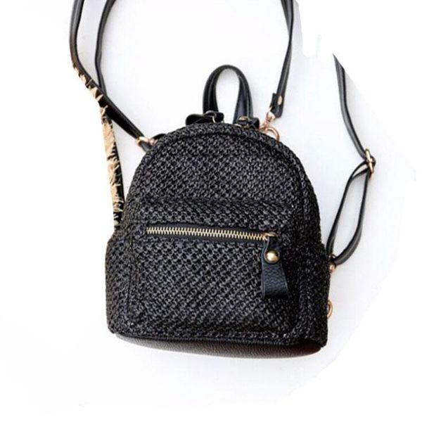 

backpack style 2021 summer fashion straw woven bag ladies hollow outdoor party