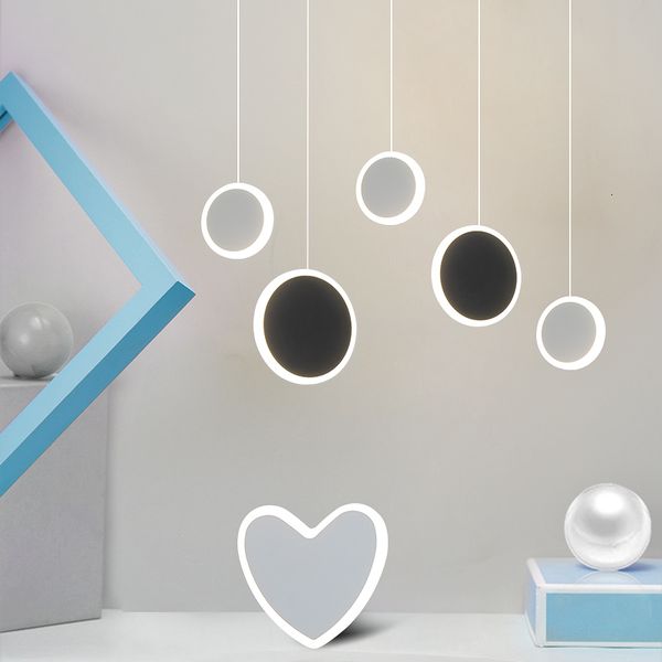 

2021 new nova chegada moderno led pingente lustre para sala de jantar cabeceira barra cor branca ou preta luminrias 90-260 v urgu