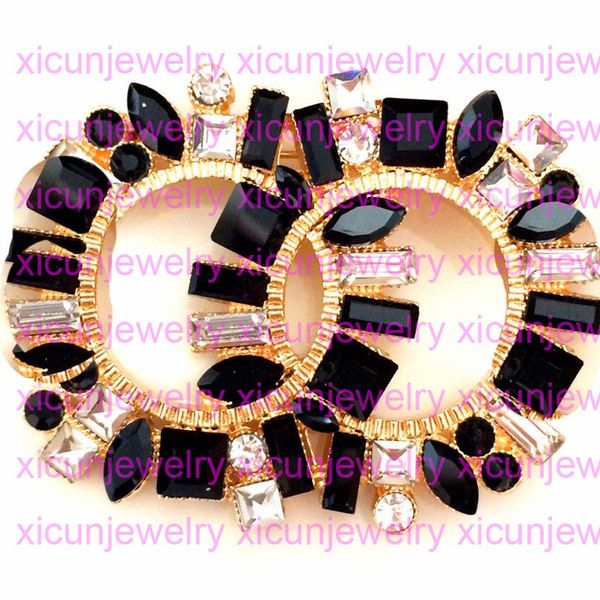 

vintage crystal luxury brooch pearl designer letter brooches rhinestone women fashion brooches gift for lover couple, Gray