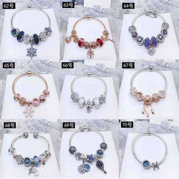 

panjiadora s925 silver jewelry fashion blue bracelet for women, Black