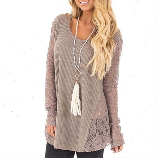 

autumn women sweaters ladies o neck lace stitching knitted long sleeve jumpers long casual pullovers, White;black