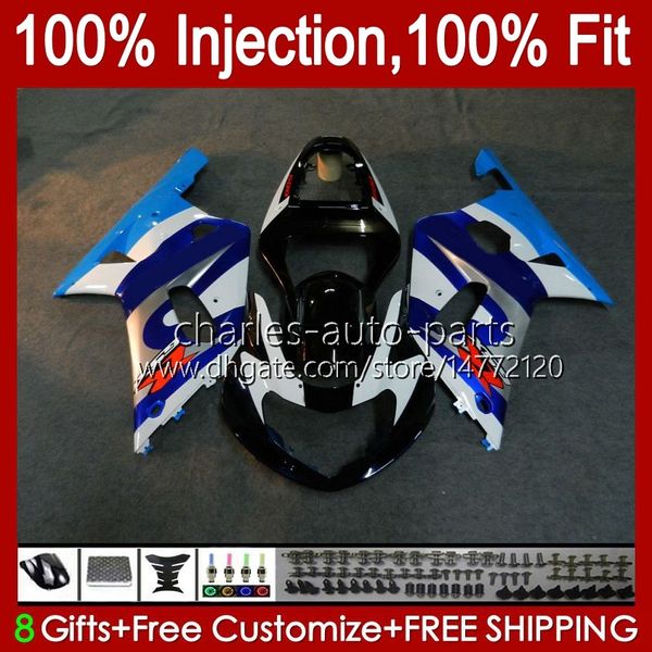 Форма для инъекций для Suzuki GSXR 600 750 CC GSXR600 K1 01-03 Body 37No.83 GSXR750 GSXR-750 600CC 750cc 2001 2002 2003 GSXR-600 GSX-R750 01 02 03 OEM обтекатель заводской синий