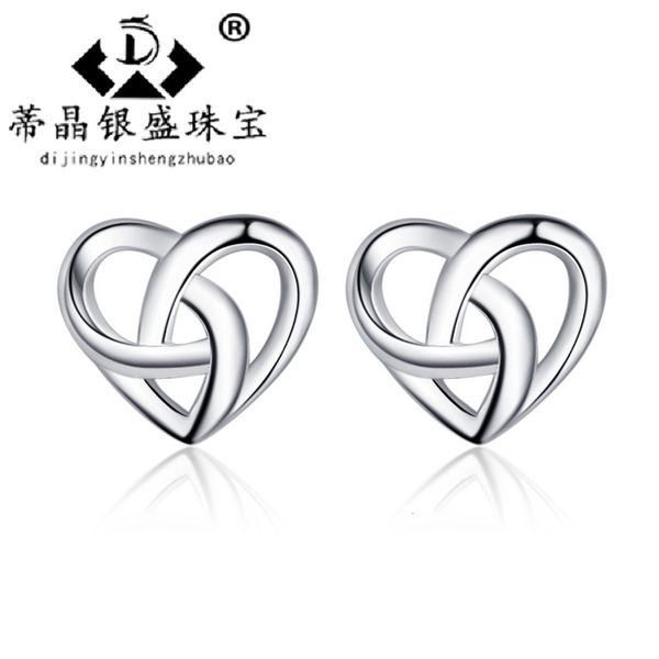 

net red out heart-shaped earrings temperament simple fashion