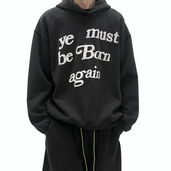 

2021 new oversize kanye hoodes moletom masculino feminino hoodies crianas ver fantasmas camisolas pulver jdon, Black