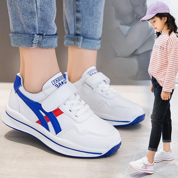 

athletic & outdoor boys and autumn sneakers girls casual shoes children's rubber soft sole light comfortable fashion white, Black