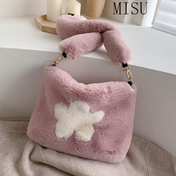 

shoulder bags autumn and winter plush handbags texture large capacity tote bag 2021 fashion western women designer messenger