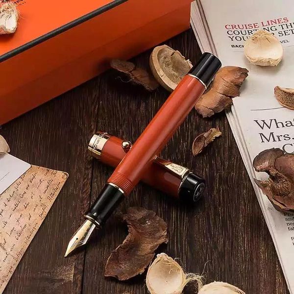 

jinhao 100 fountain pen centennial resin ink pen fine 0.6mm/bent nib golden clip business office school supplies writing pens