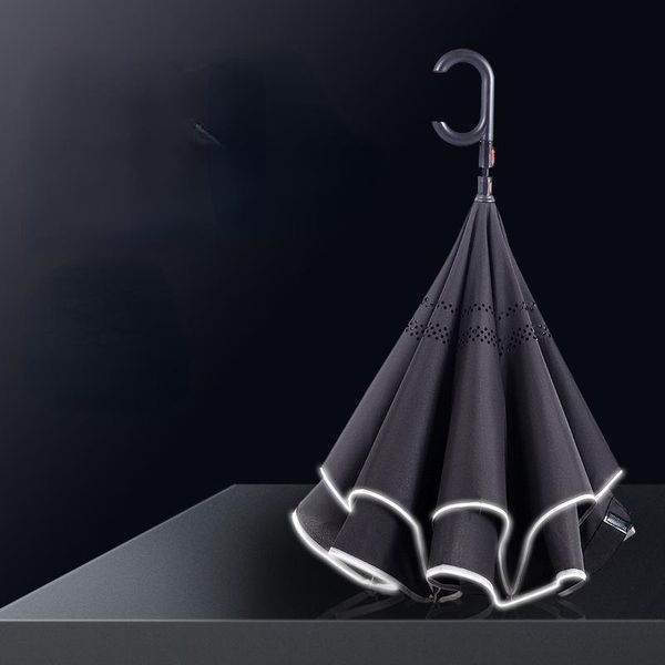 

umbrellas creative reverse umbrella double-layer c-type holding automobile
