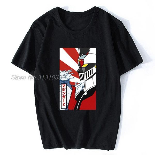 

men's t-shirts mazinger z t shirt casual men t-shirt funny cool print summer cotton tshirt hip hop tees harajuku streetwear, White;black