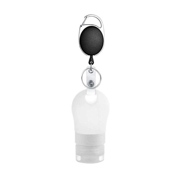 

storage bottles & jars silicone refillable squeezable hand sanitizer empty bottle with keychain carrier r3mf