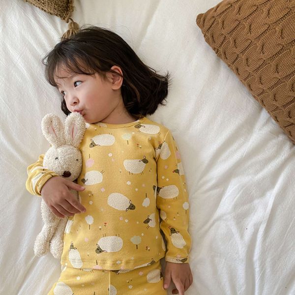 

children's home winter boys and girls cartoon cute fleece pullover pajamas clothes autumn pants underwear set, Blue;red