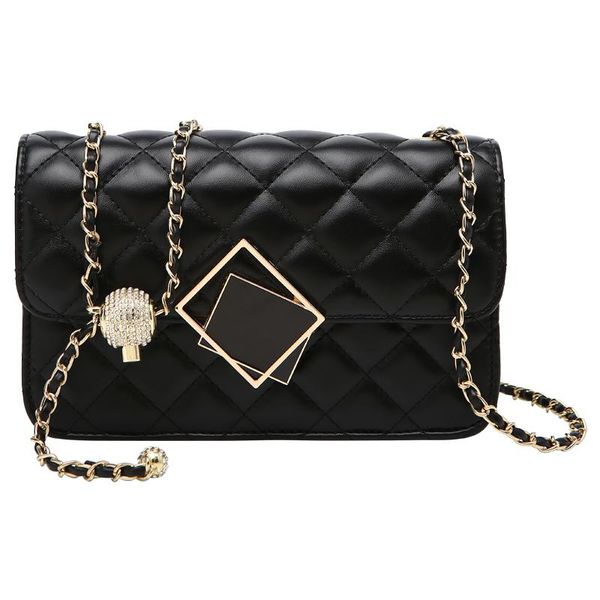 

evening bags luxury designer pu leaher women handbag diamond chain brand lattice qulited shoulder bag daily shopping messenger embroidery
