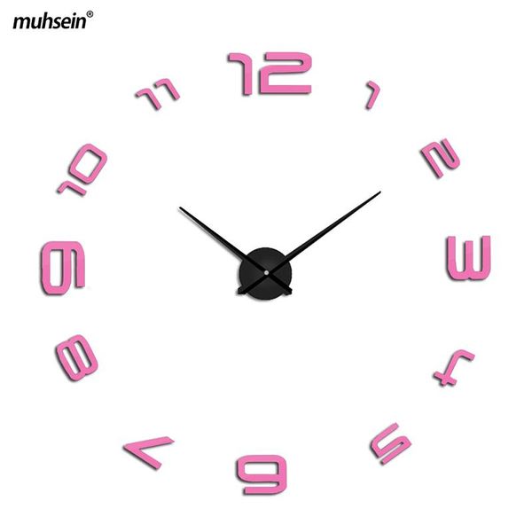 

wall clocks selling clock 3d diy large size digital living room study hanging acrylic mirror free