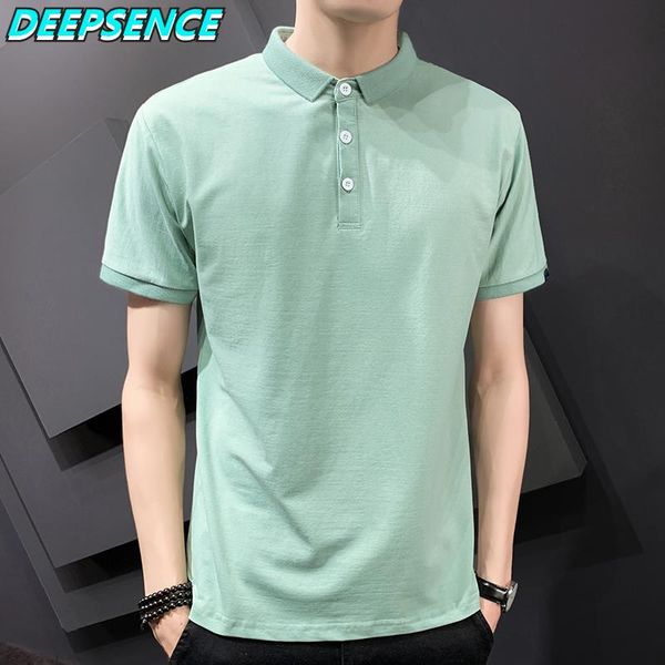 

men's polos men casual short sleeve shirt solid color holiday office button breathable fashion chic slim, White;black