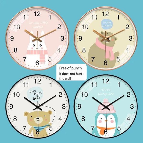 

wall clocks animal cartoon kitchen silent clock living room home decoration creative modern watch cute bedroom mute plastic