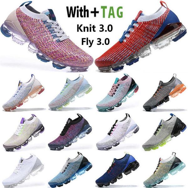 

2021 arrival knit fly 3.0 cushion og mens running shoes triple white black designer women sneakers trainers breathable shoe sizea25