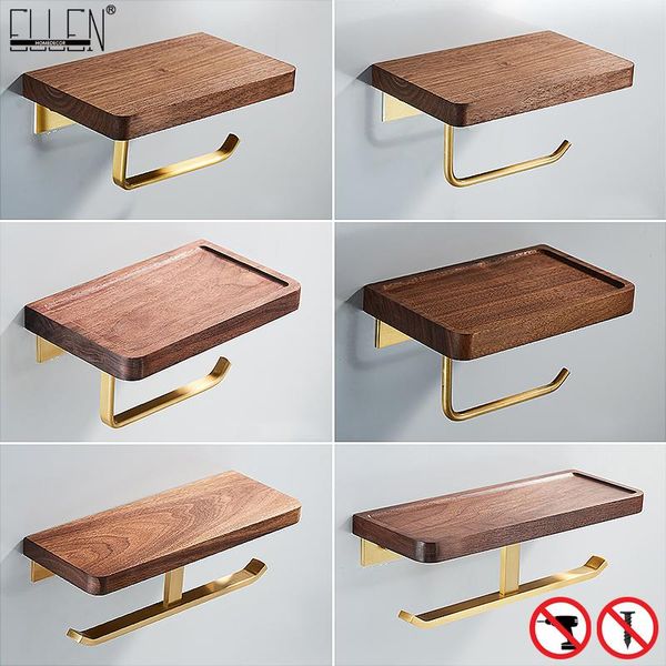 

toilet paper holders ellen roll holder with wood bathroom gold bruhsed phone fixture accessories el1014
