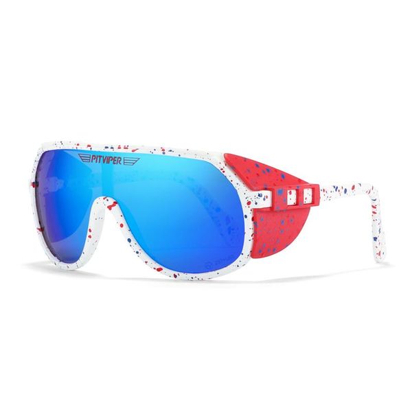 

sunglasses pit viper grand-prix uv400 men sports removable shield sun glasses equipped with ansi z87+ lens, White;black