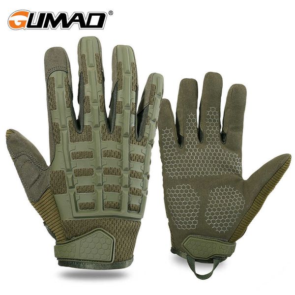 Multicam Guanti a dita intere Guanto tattico Airsoft Army Military Bike Ciclismo Guida Caccia Escursionismo Sport Palestra Guanti lunghi Uomo H1022