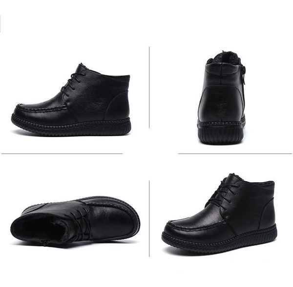 

boots women's winter boot female brand 2021 waterproof shoes, Black