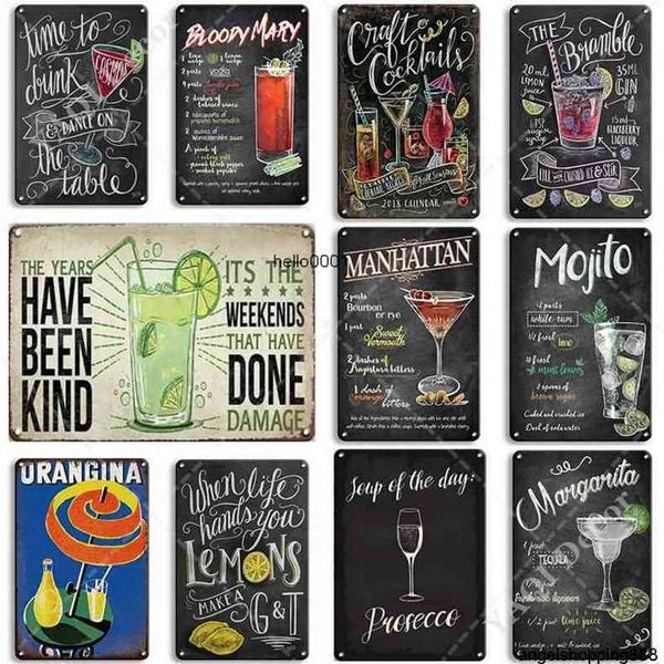 

cocktail tin retro posters iron painting home decor for bar pub club man cave vintage sign plaque metala