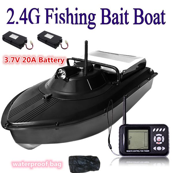 

jabo 2bd with 3pcs 20a 10a battery remote control rc fishing bait boat fishing finder fish-tempting lights & backward rc boat to