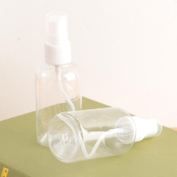 

storage bottles & jars 3pcs 75ml portable refillable transparent travel perfume atomizer pump spray (random color)