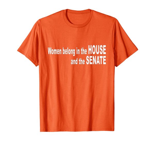 

women belong in the house and senate political tshirt, White;black
