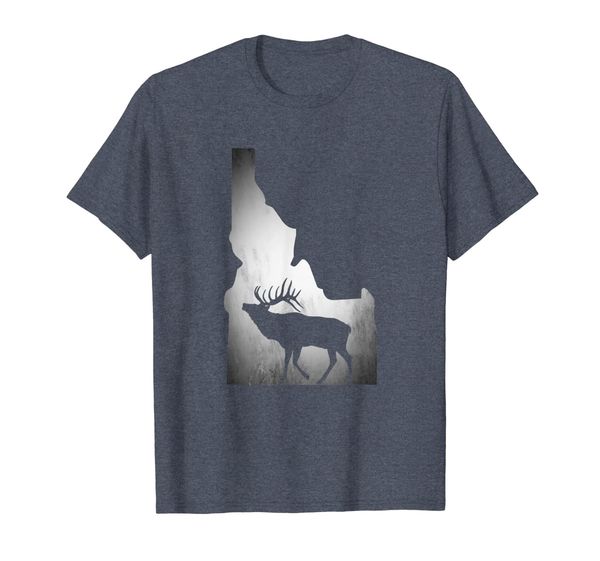 

idaho elk hunting t-shirt, White;black