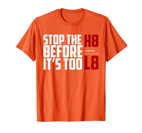 

anti cyber bullying movement unity day orange t-shirt, White;black