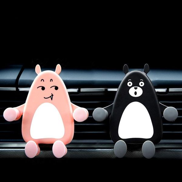 

cell phone mounts & holders creative cartoon car holder universal bracket for 12 11 8 androids mobile air vent mount with funny face