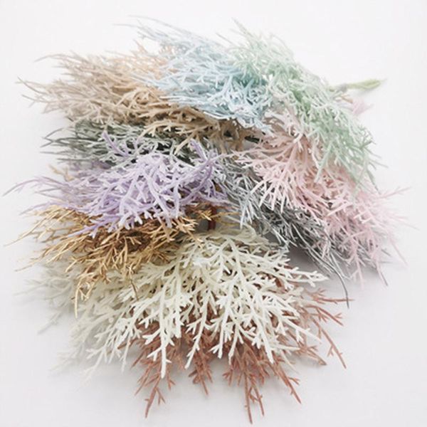 

decorative flowers & wreaths 10pcs artificial leaf flower head bouquet wedding home decoration wreath diy apparel hair accessories